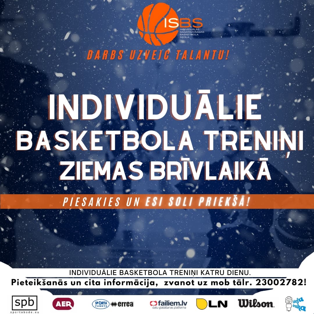 Individuālie basketbola treniņi ziemas brīvlaikā