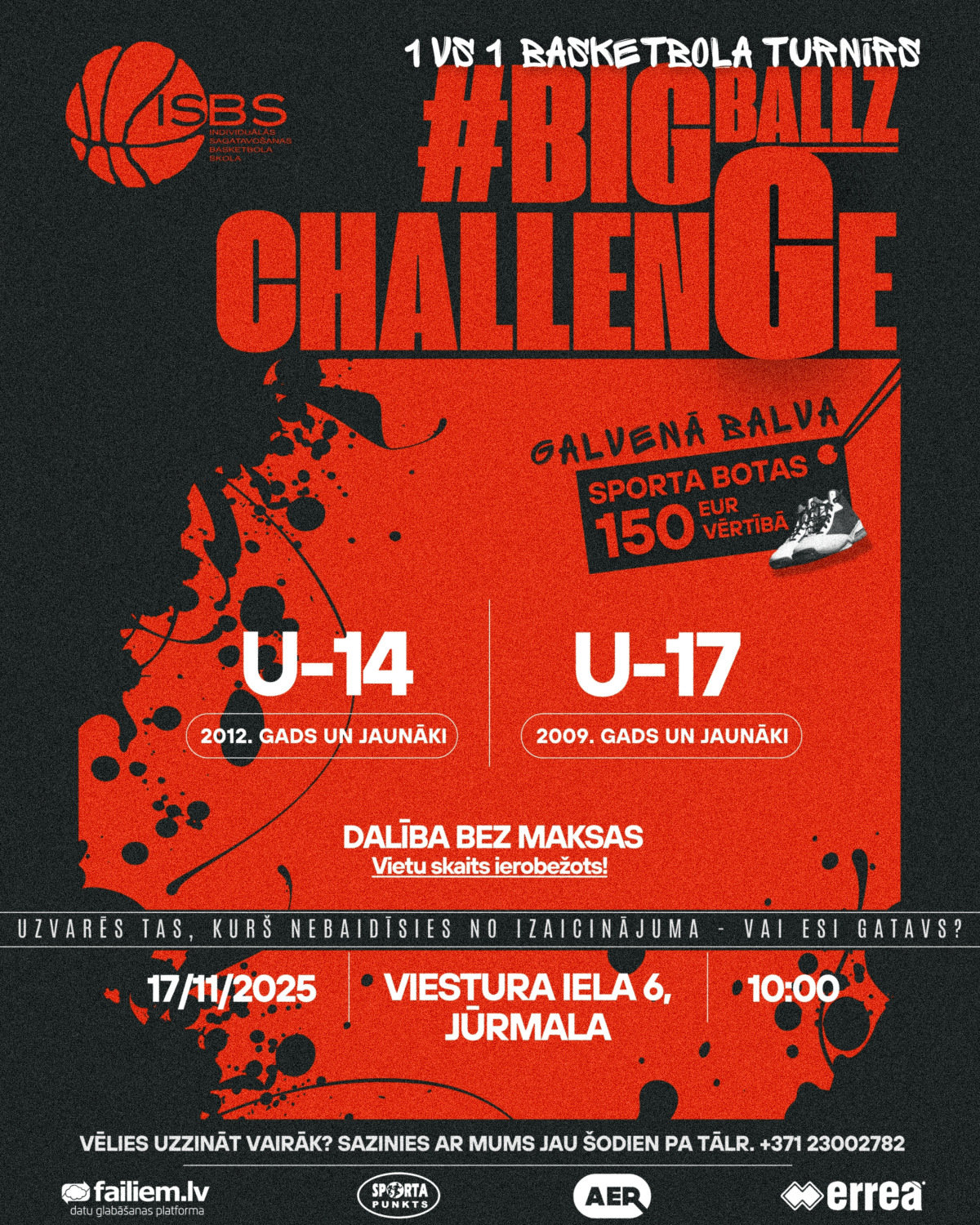 Big Ballz 1 pret 1 basketbola turnīrs