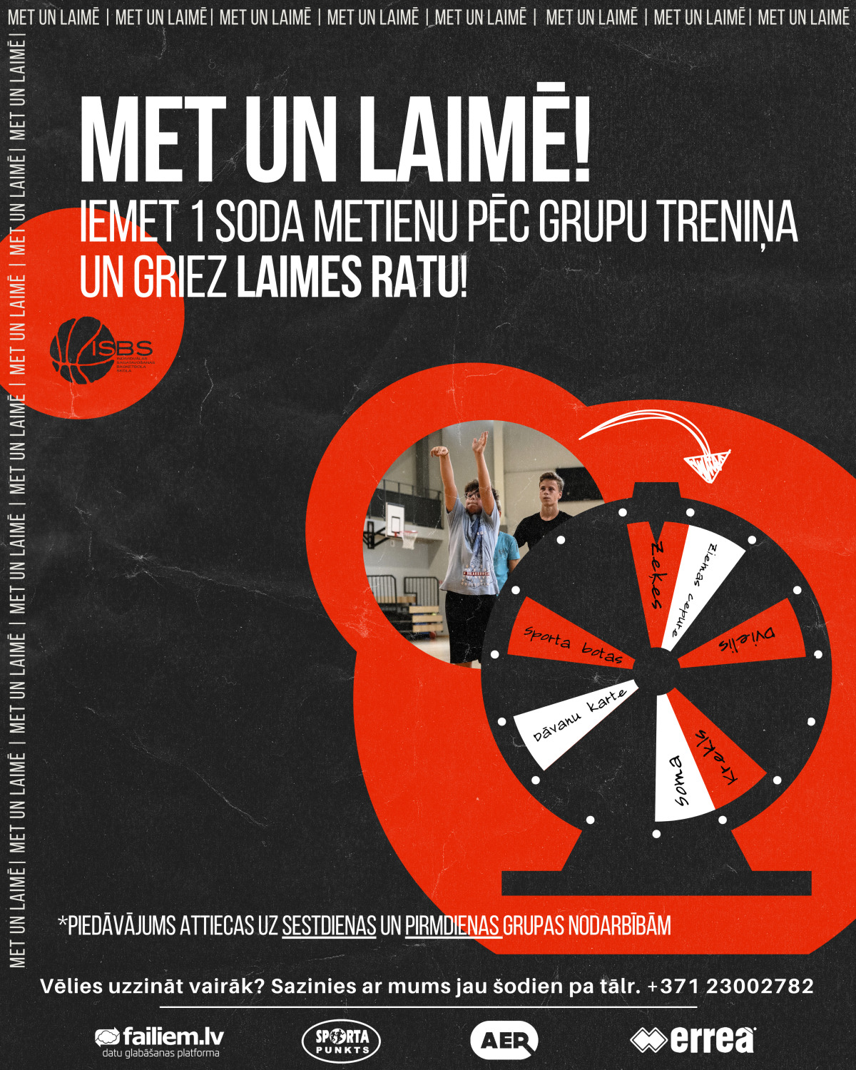 Trenējies ar ISBS un uzvari balvas